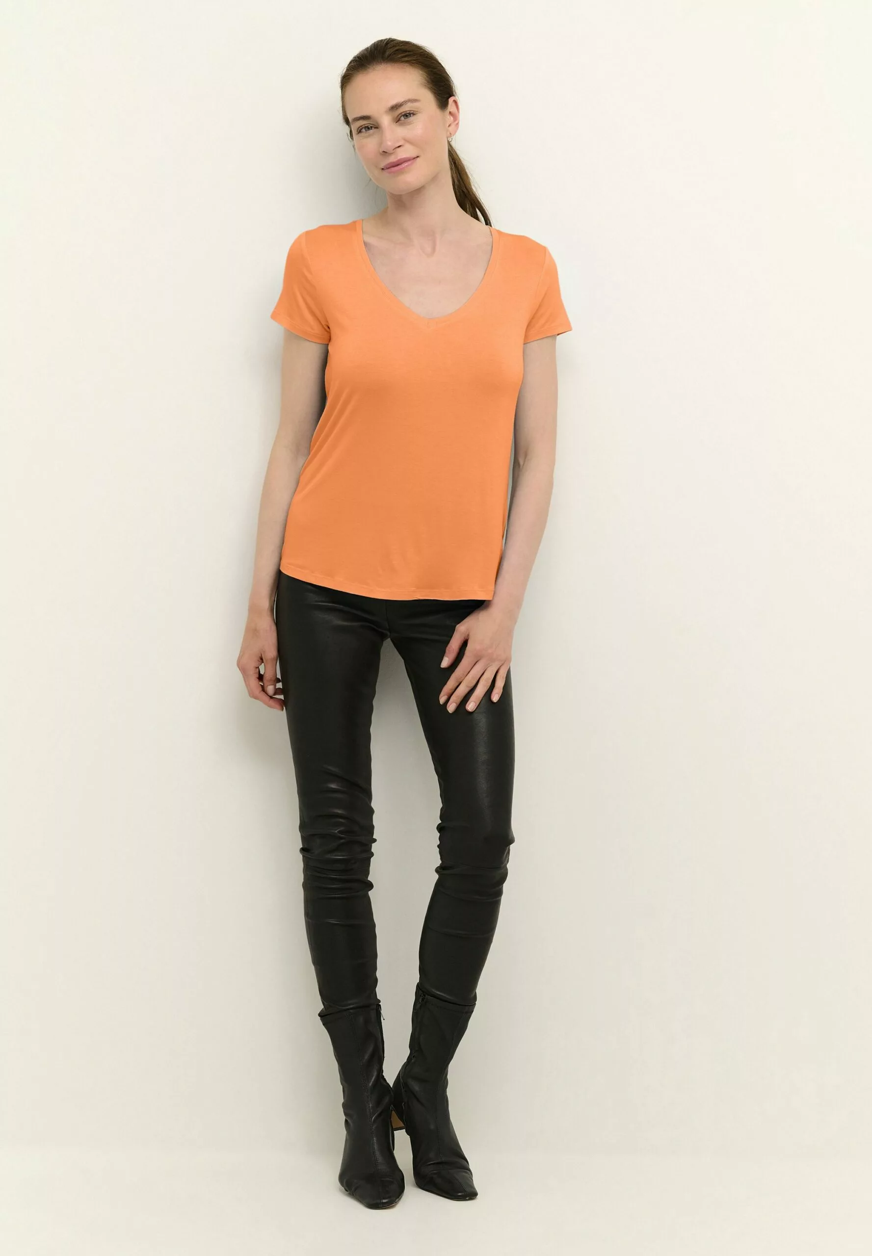 Culture Poppy- T-Shirt Basic - Tangerine - Afbeelding 2