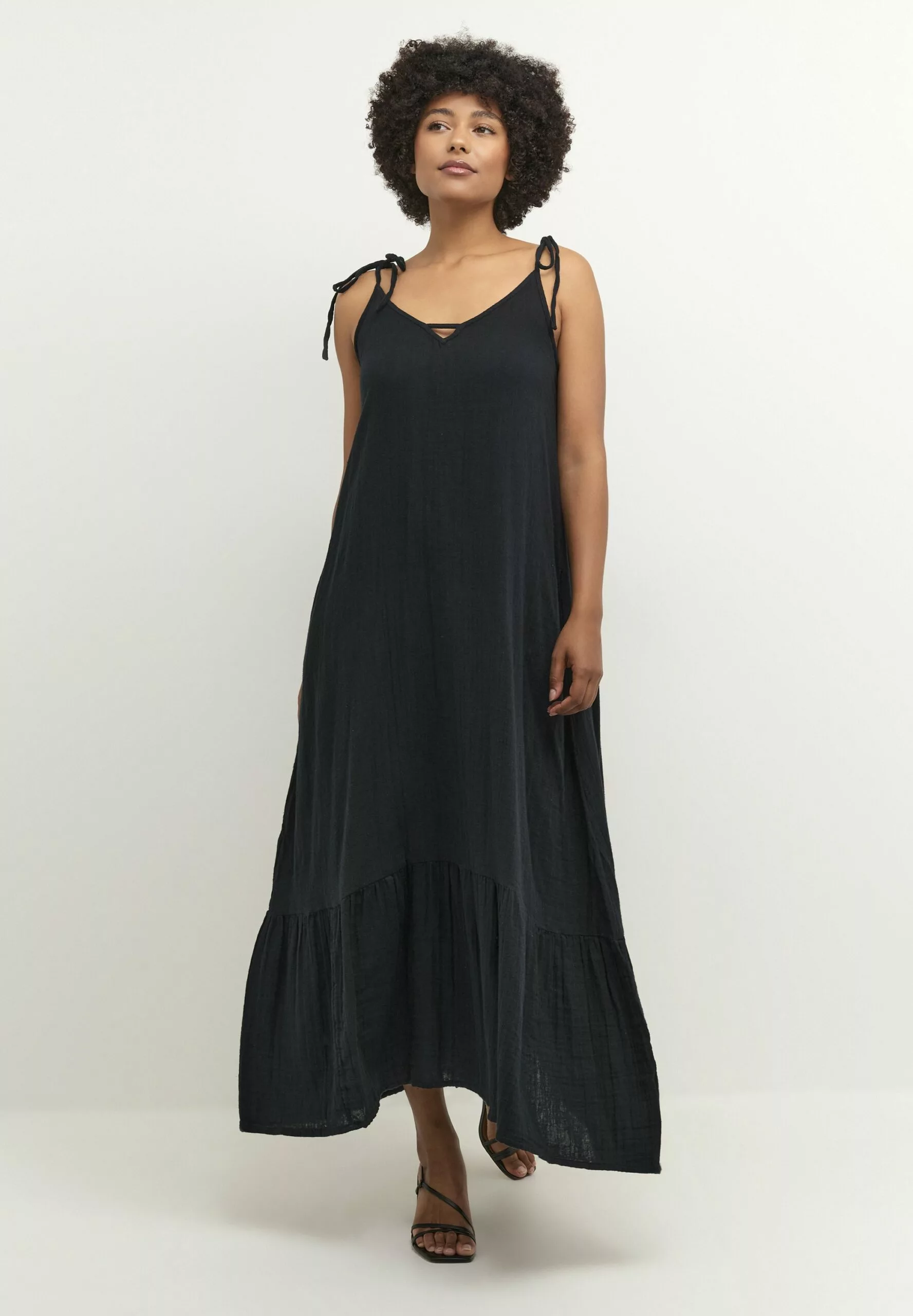 Culture Cuelina Strap - Maxi-Jurk - Black