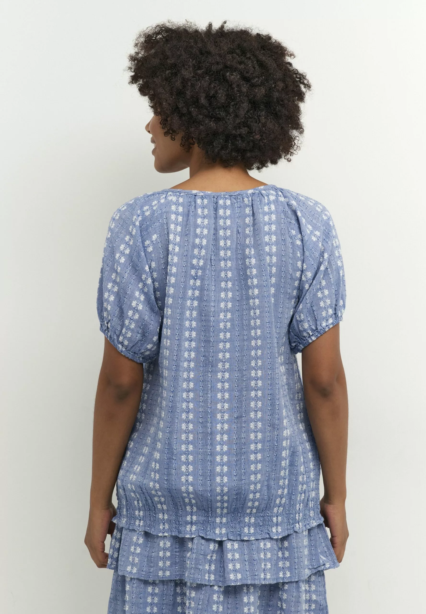 Culture Cuadriette Ss - Blouse - Ultramarine - Afbeelding 3