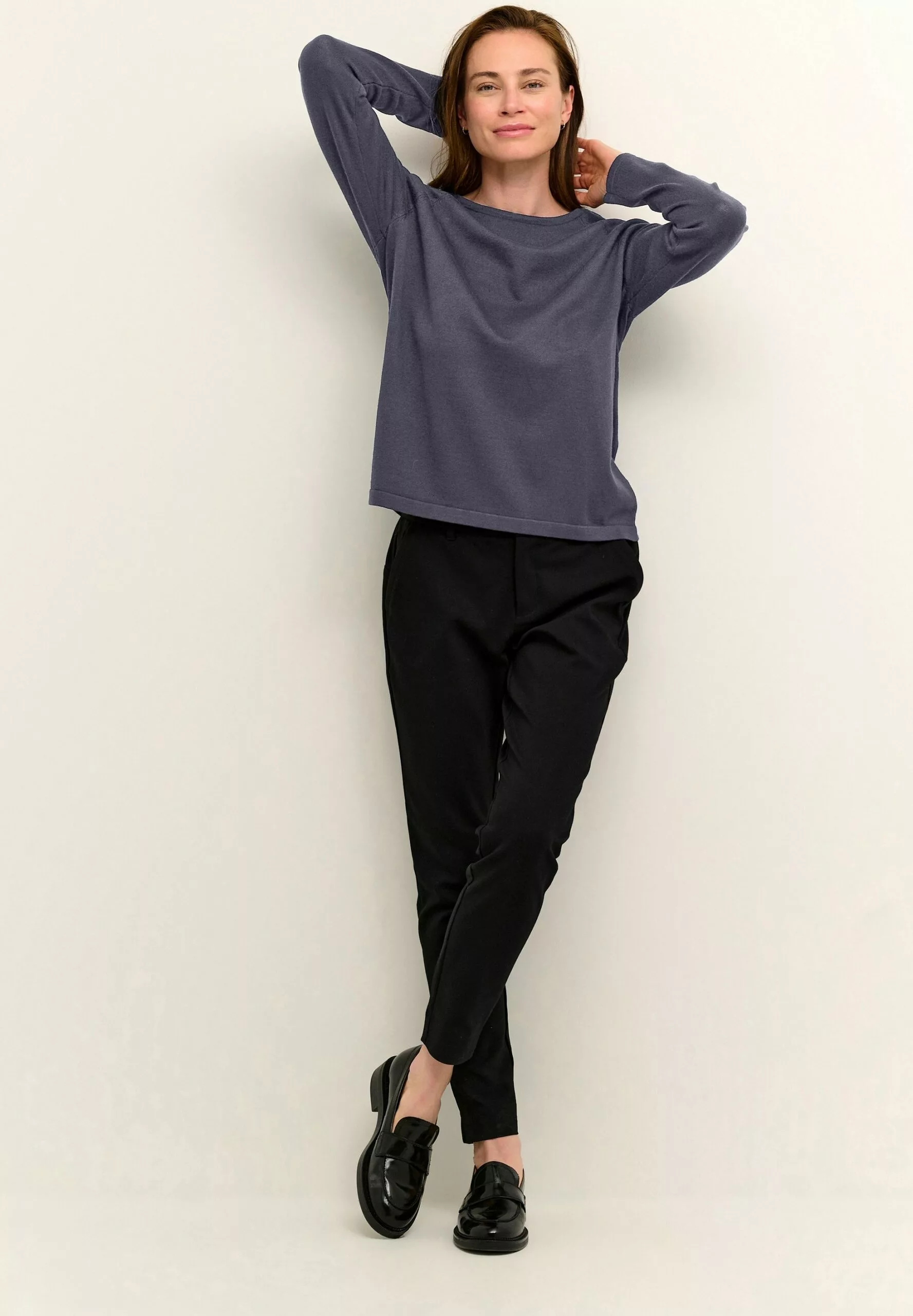 Culture Annemarie Solid- Trui - Graystone Melange - Afbeelding 2