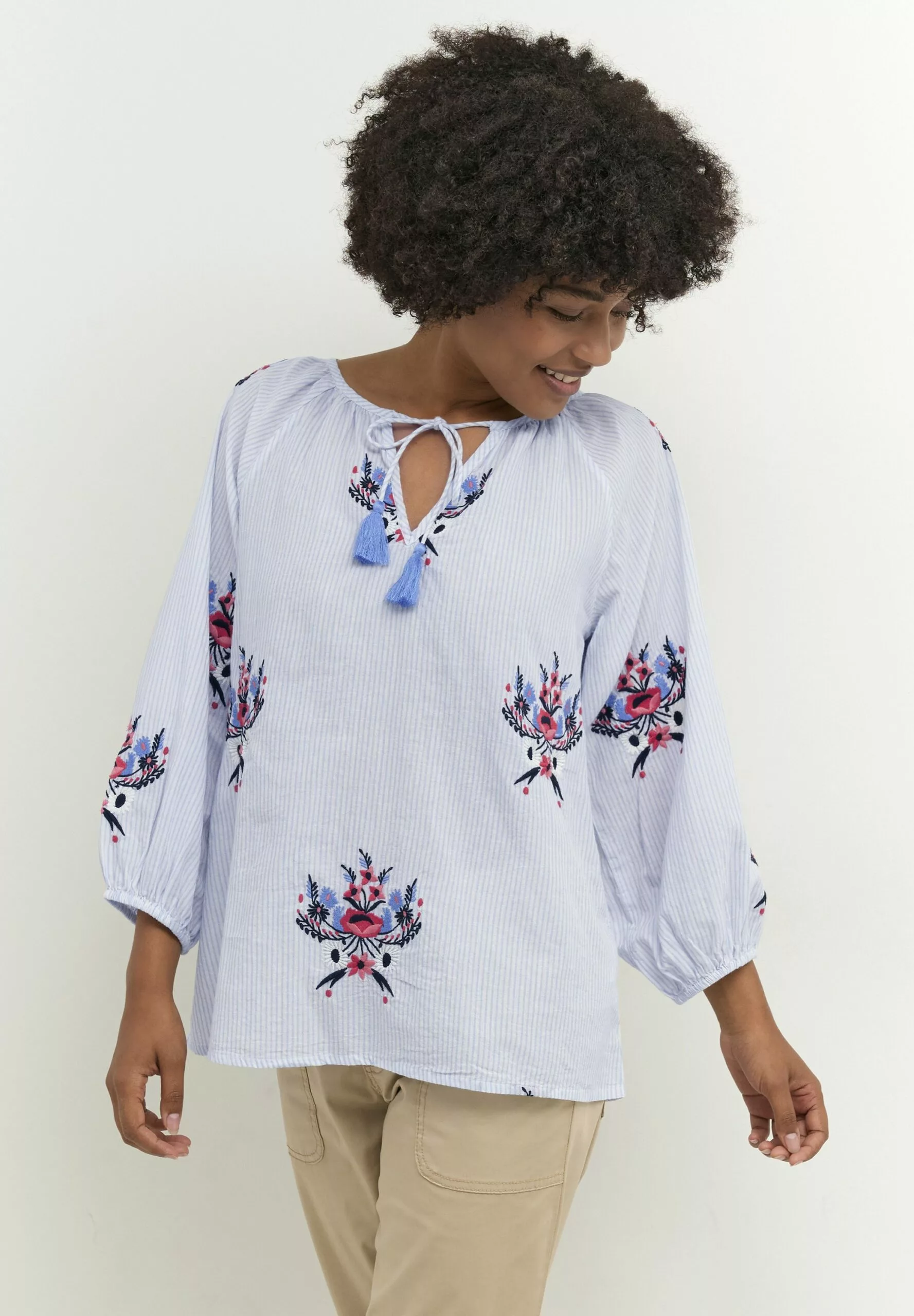 Culture Cubjanka - Blouse - Blue Stripe