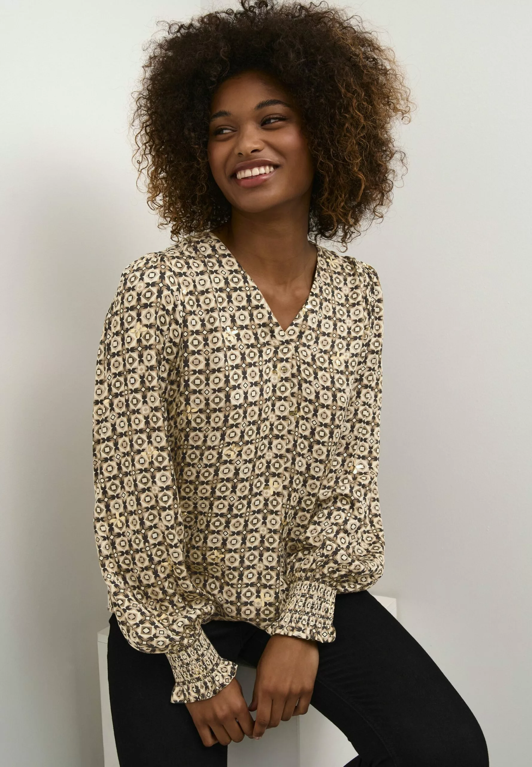 Culture Cutila - Blouse - Dune W Foil - Afbeelding 4