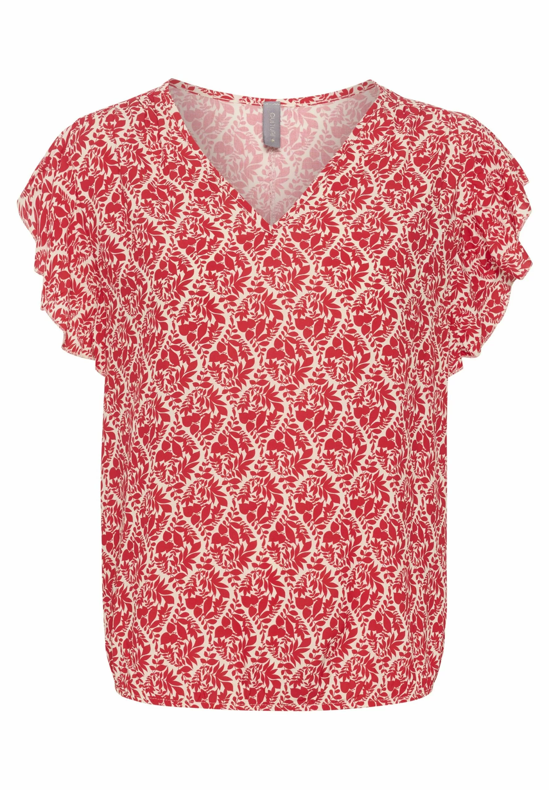 Culture Cuanett Capsleeve - Blouse - Red Paisley - Afbeelding 5
