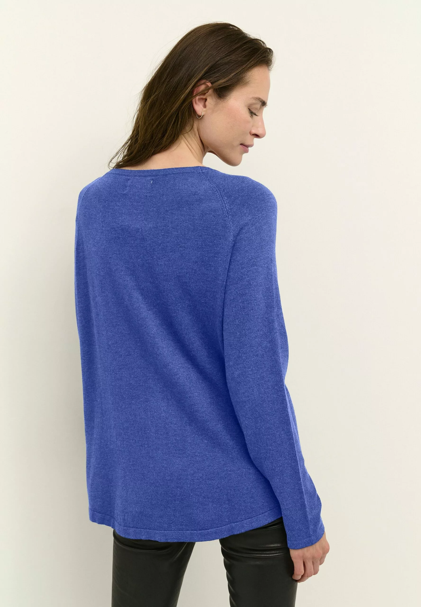 Culture Annemarie Solid- Trui - Dazzling Blue Melange - Afbeelding 3