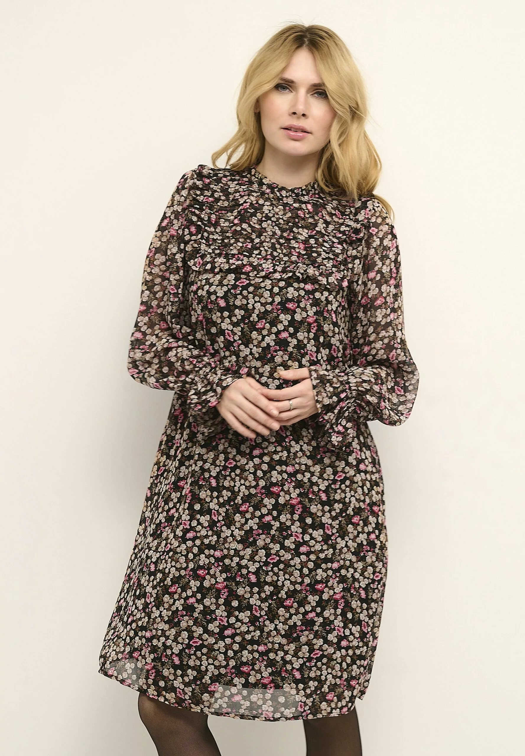 Culture Cutalia- Jurk - Black Flower