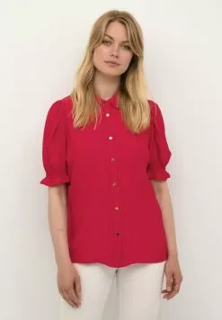 Culture Cuasmine Ss- Overhemdblouse - Fiery Red