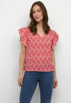 Culture Cuanett Capsleeve - Blouse - Red Paisley