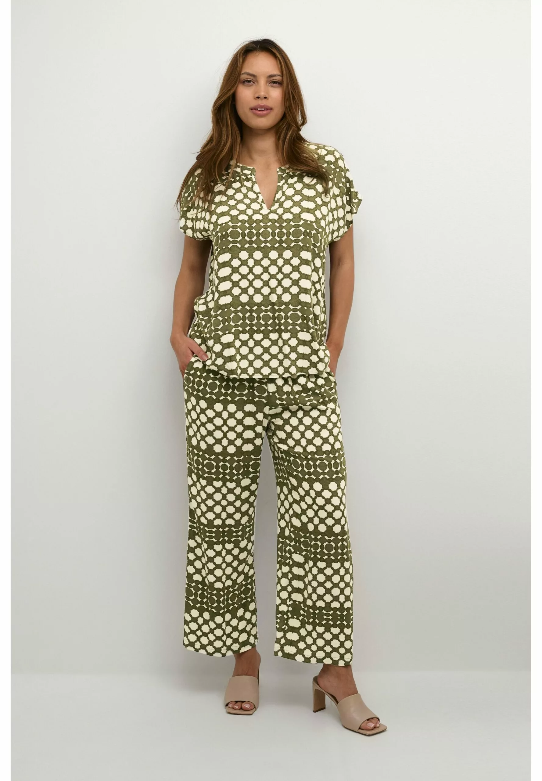 Culture Cusantori Capsleeve - Blouse - Burnt Olive - Afbeelding 2