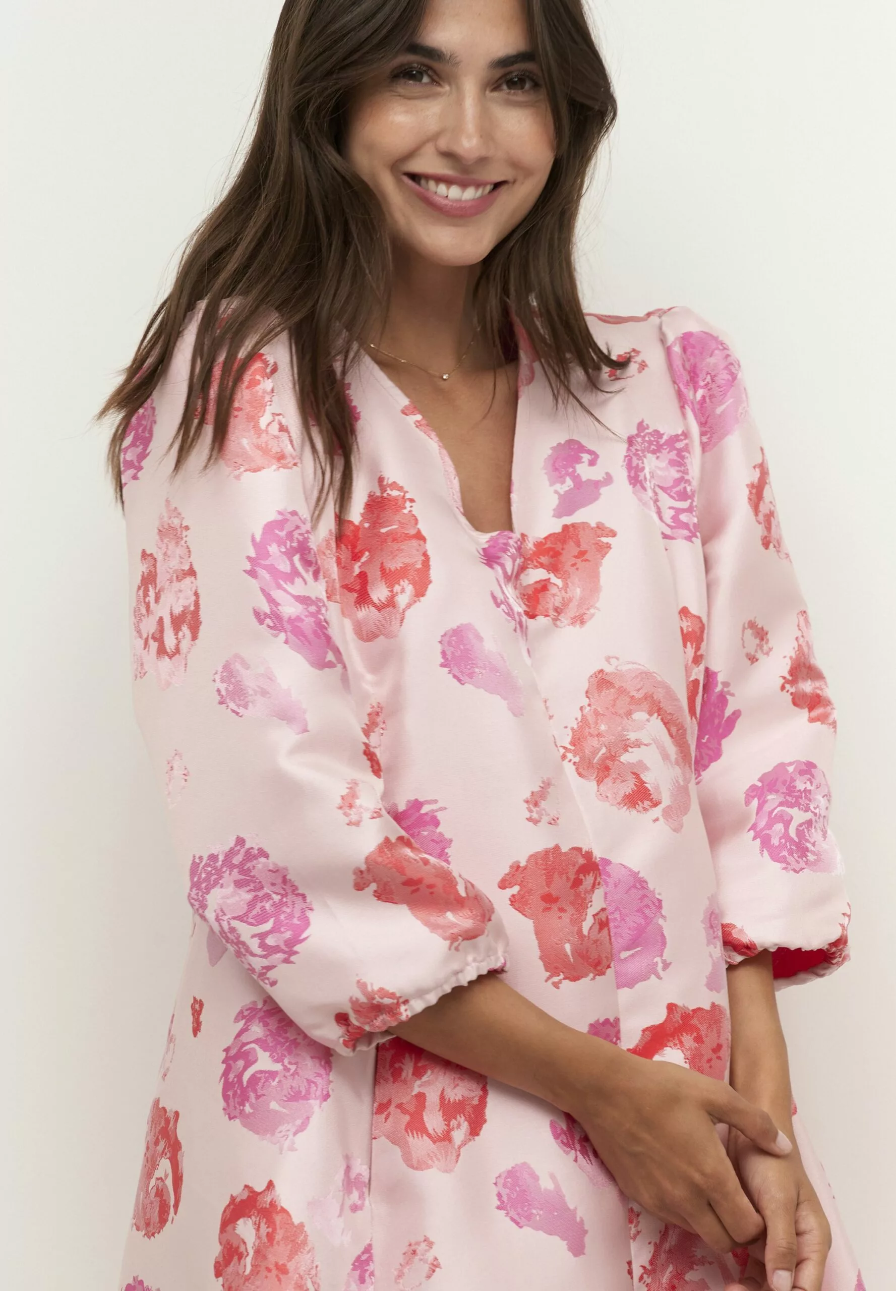 Culture Cuvally- Jurk - Fuchsia Pink - Afbeelding 4