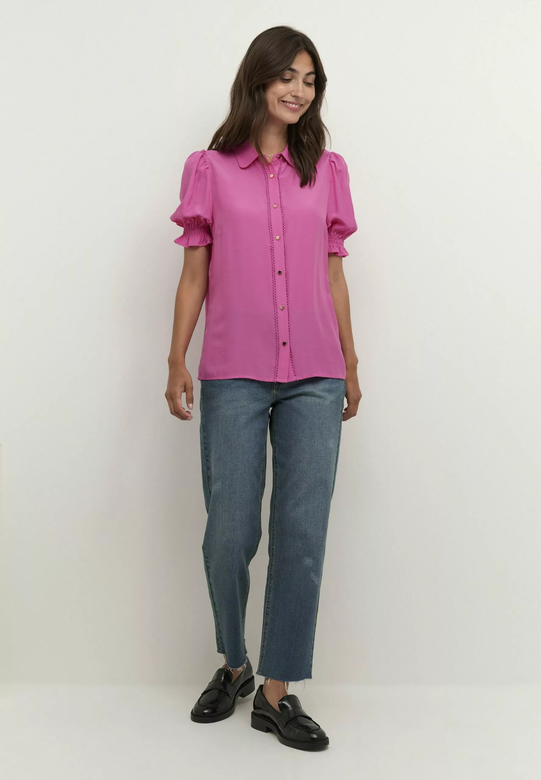 Culture Cuasmine Ss- Overhemdblouse - Fuchsia Pink - Afbeelding 2