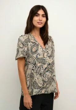 Culture Cuhutton Ss- Blouse - Black