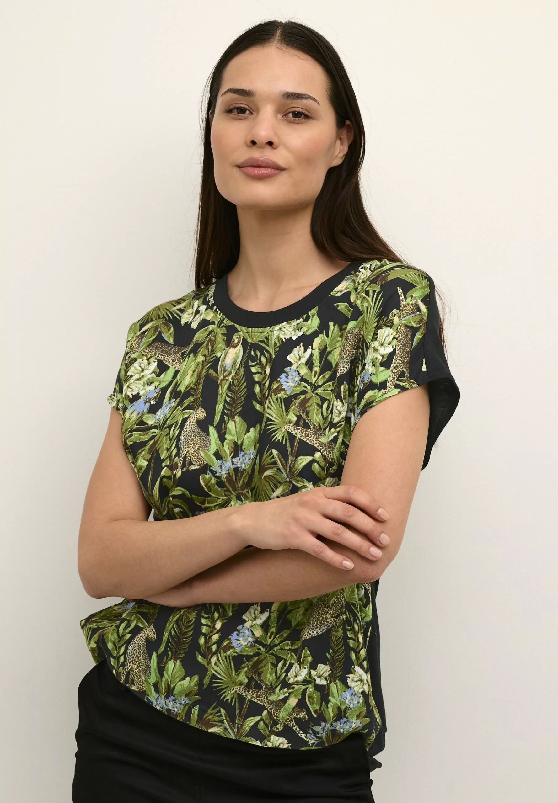 Culture Cutenna Capsleeve - T-Shirt Print - Black