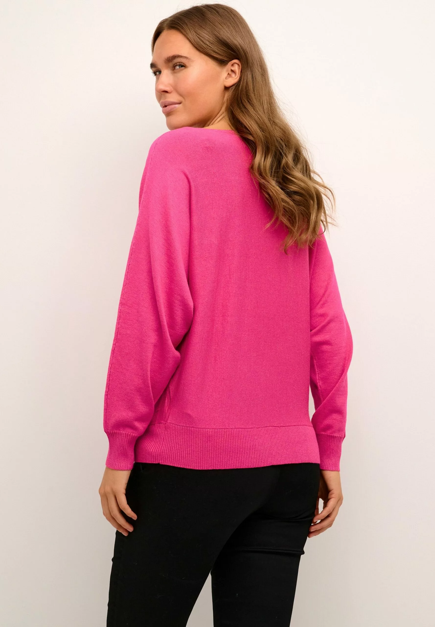 Culture Annemarie Batwing - Trui - Fuchsia Purple Melange - Afbeelding 3