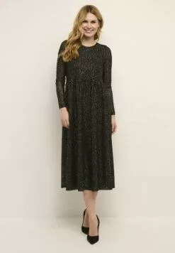 Culture Cumelida - Jurk - Black Gold Dot