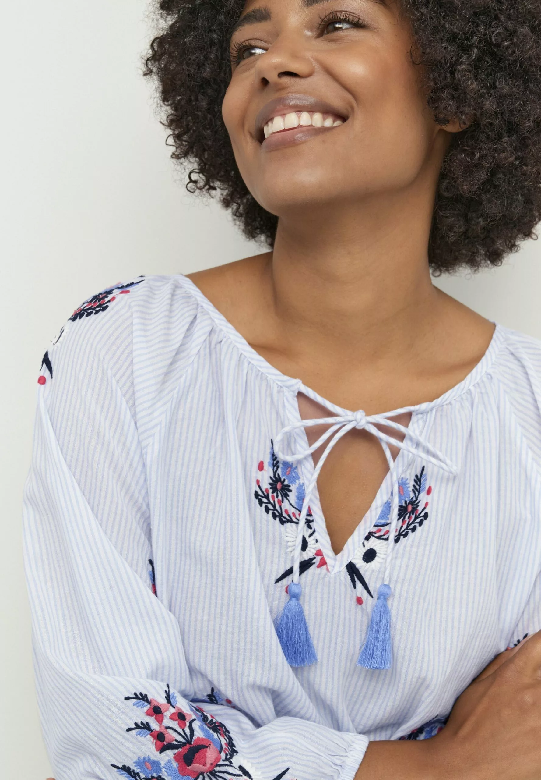 Culture Cubjanka - Blouse - Blue Stripe - Afbeelding 4