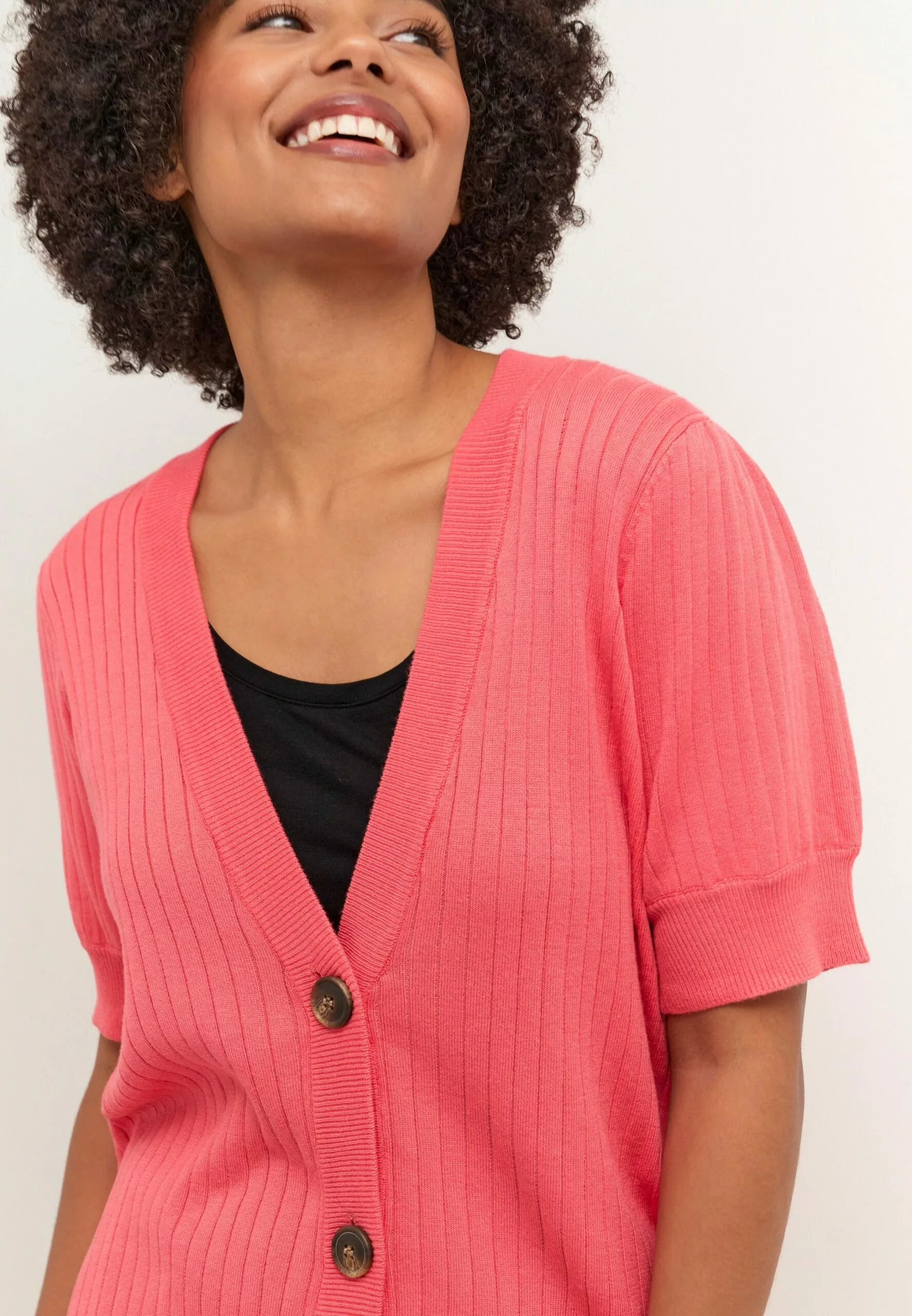 Culture Cuannemarie - Vest - Sun Kissed Coral Melange - Afbeelding 4