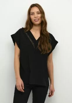 Culture Cutiffany Ss- Blouse - Black