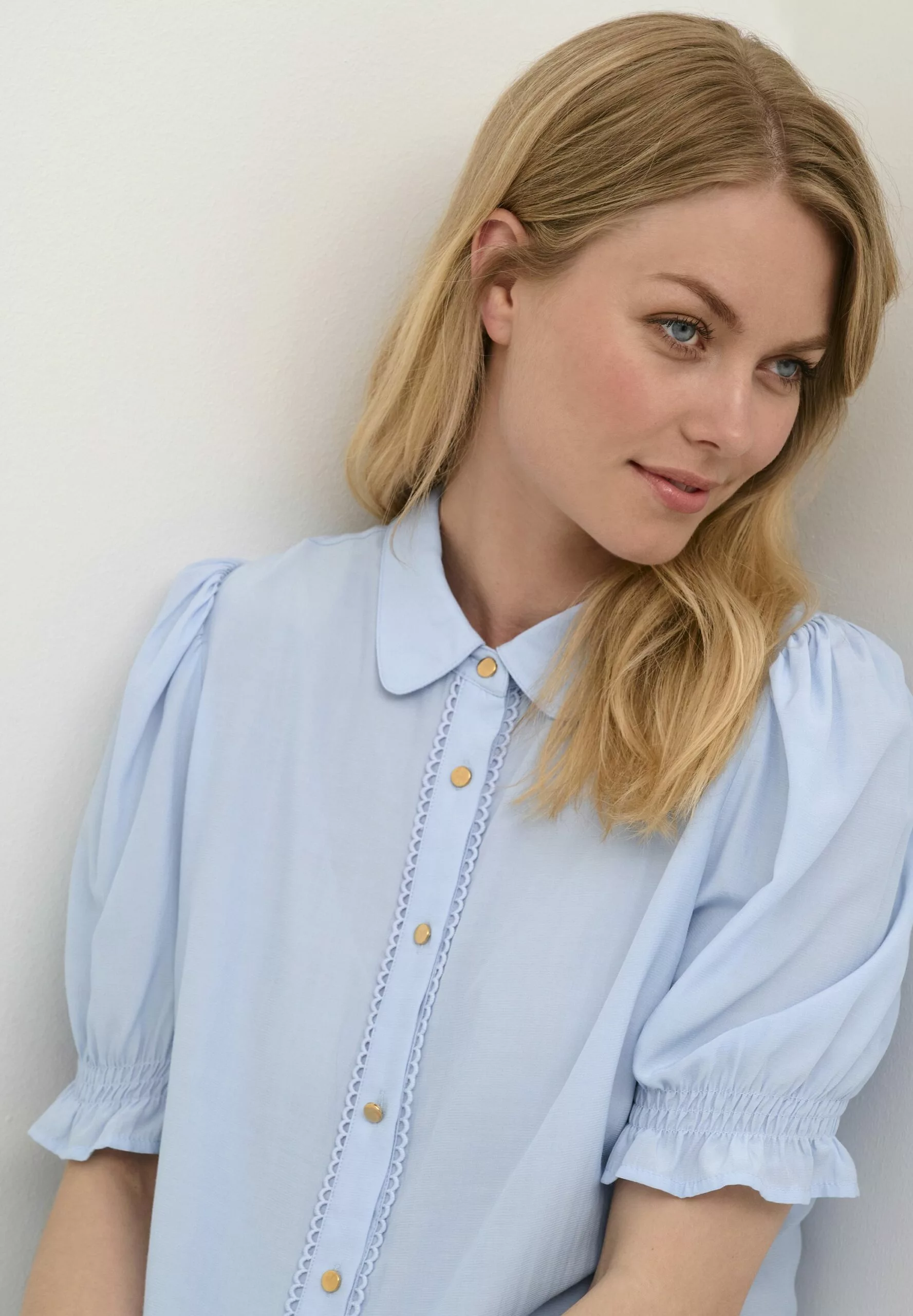 Culture Cuasmine Ss- Overhemdblouse - Cashmere Blue - Afbeelding 5