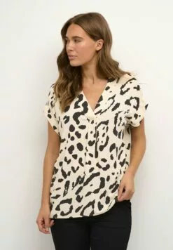 Culture Cudrea Leo Capsleeve - Blouse - Macadamia