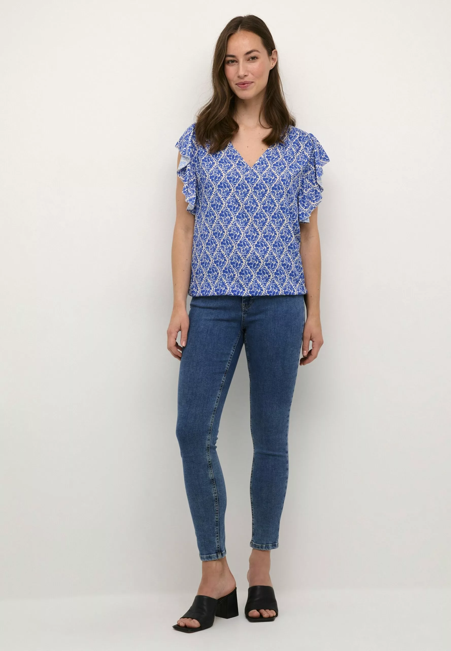 Culture Cuanett Capsleeve - Blouse - Blue Paisley - Afbeelding 2