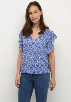 Culture Cuanett Capsleeve - Blouse - Blue Paisley