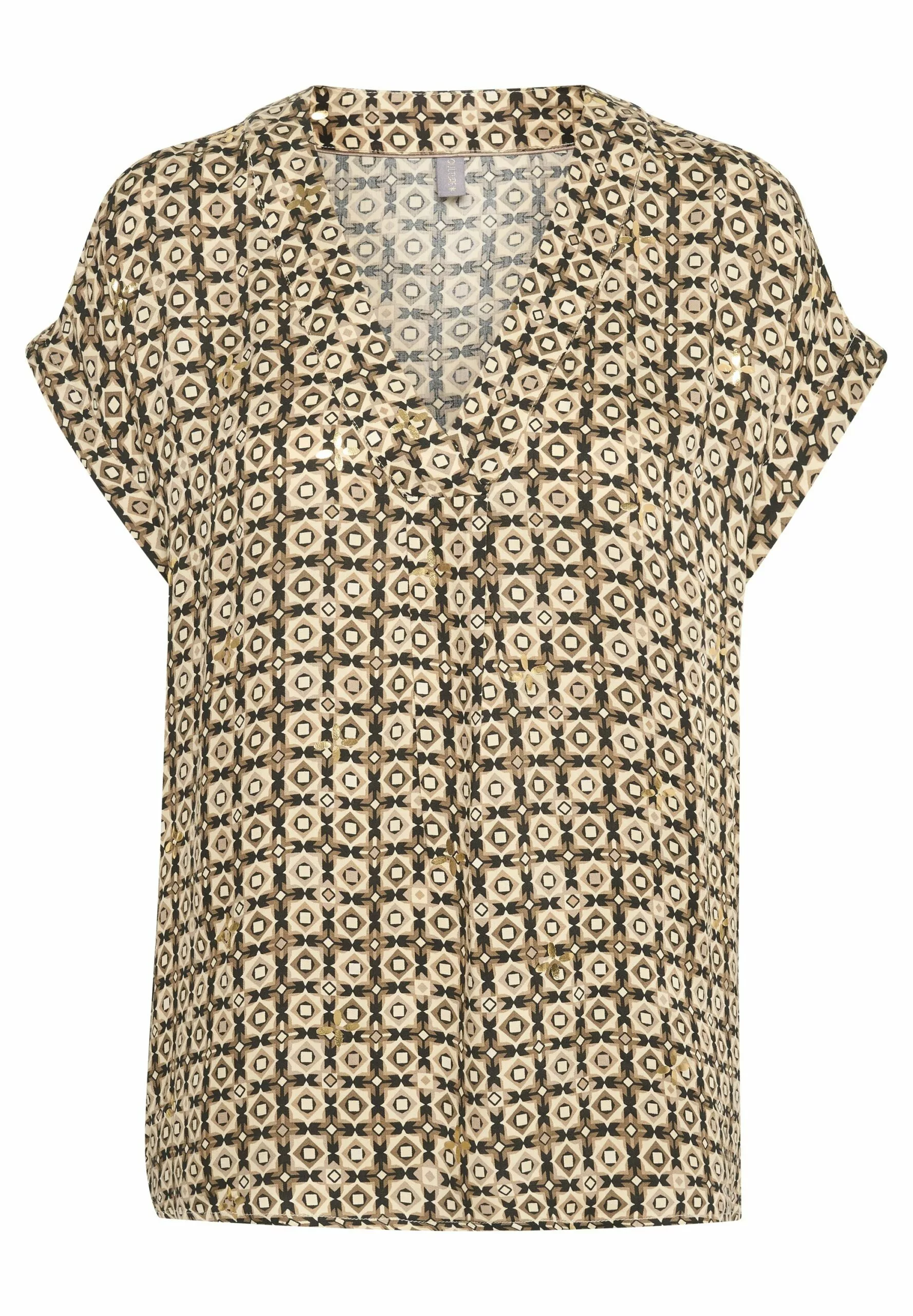 Culture Cutila Capsleeve - Blouse - Dune W Foil - Afbeelding 5