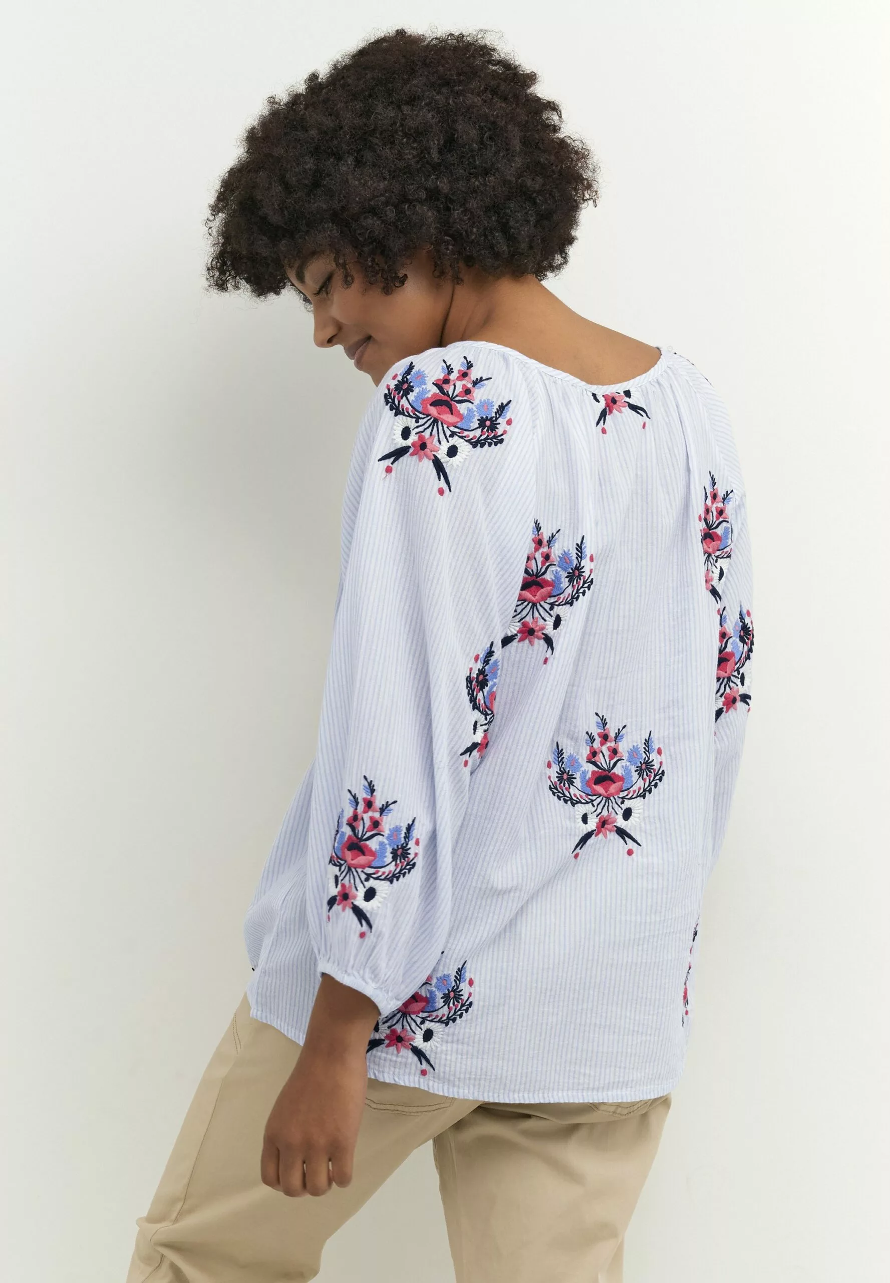 Culture Cubjanka - Blouse - Blue Stripe - Afbeelding 3