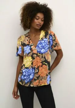 Culture Cuvirna Ss- Blouse - Celery W O Foil