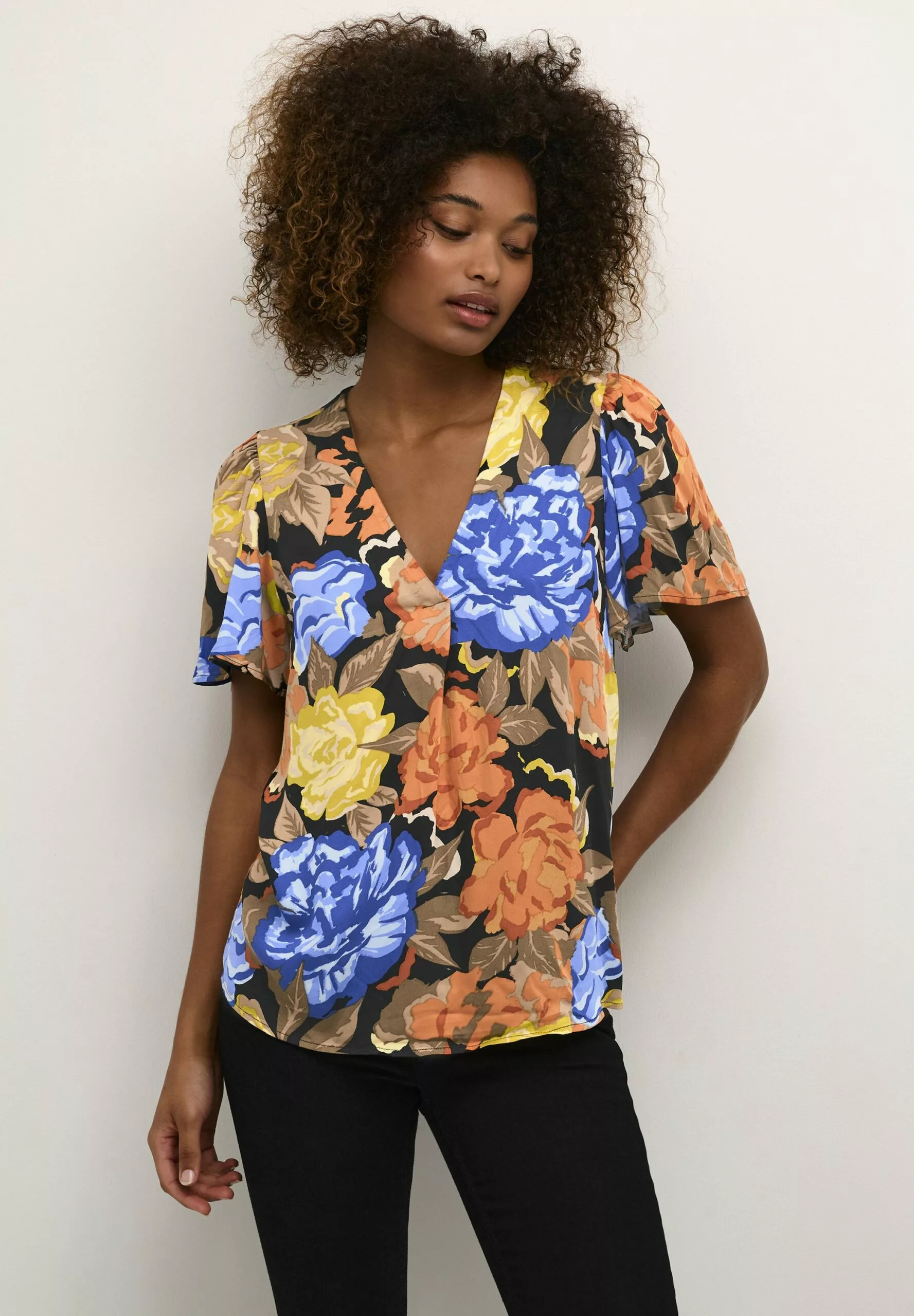 Culture Cuvirna Ss- Blouse - Celery W O Foil