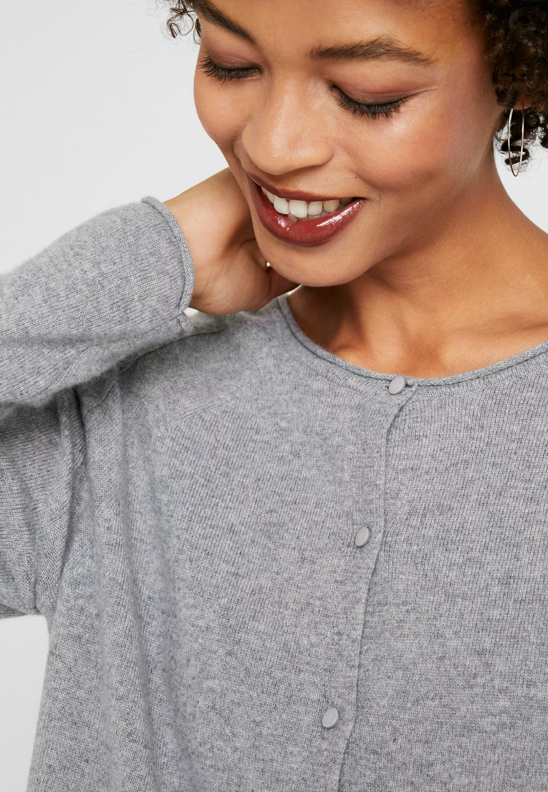 Culture Alaia- Vest - Light Grey Melange - Afbeelding 4