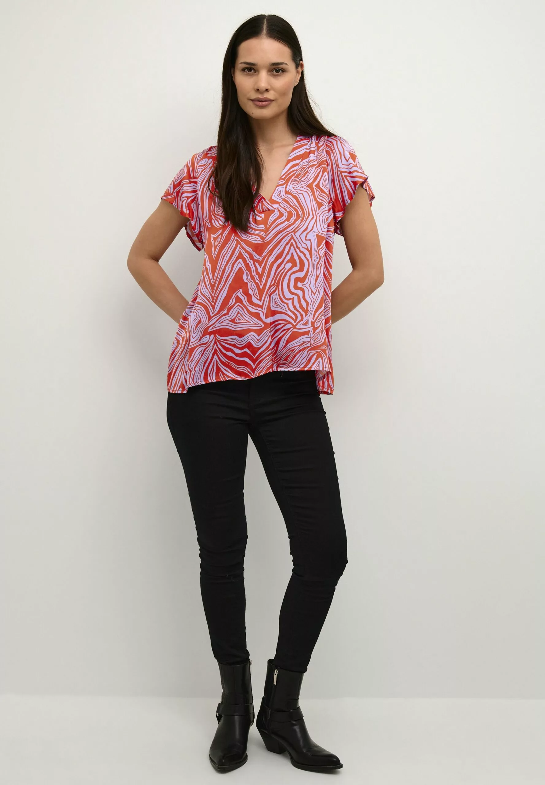 Culture Vilma Ss- Blouse - Orange - Afbeelding 2