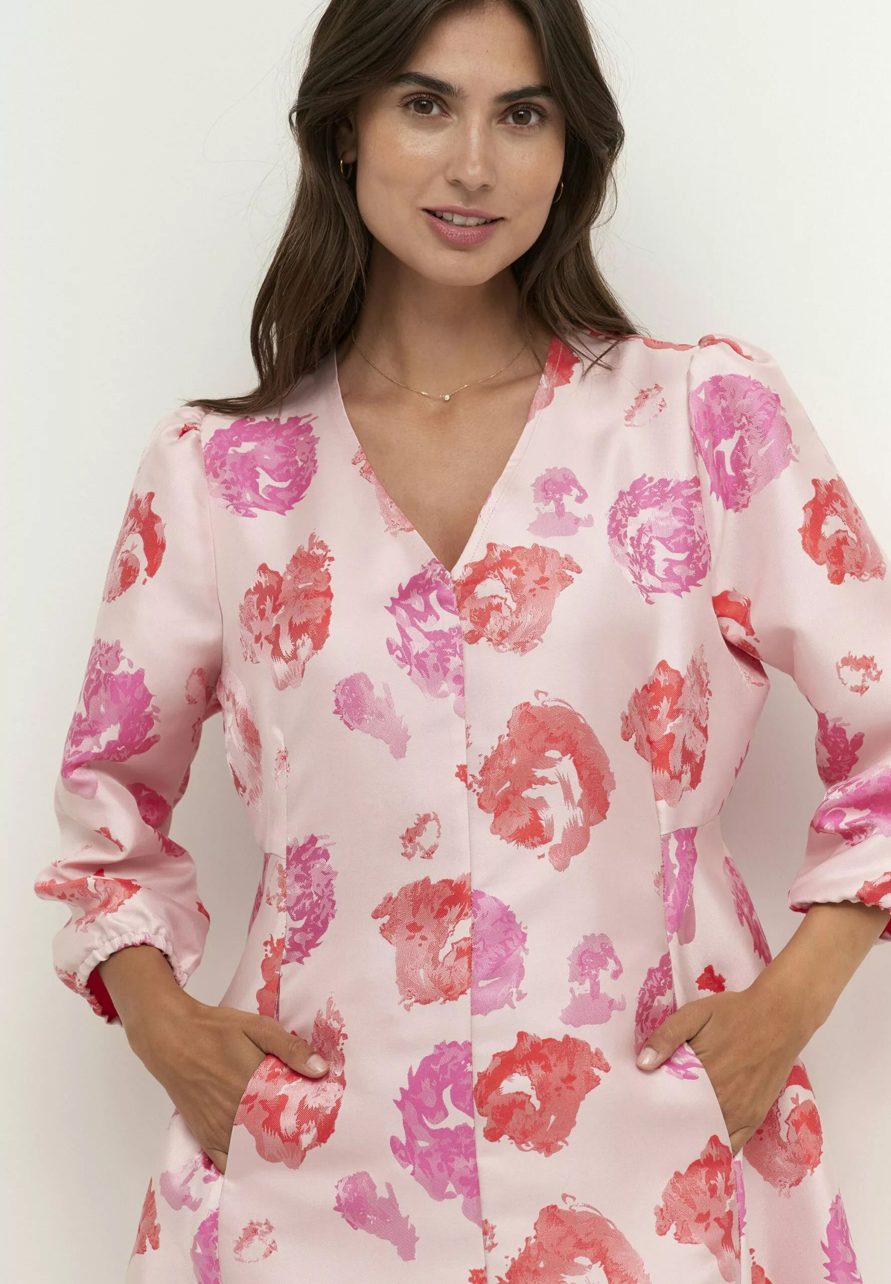 Culture Cuvally- Jurk - Fuchsia Pink - Afbeelding 3