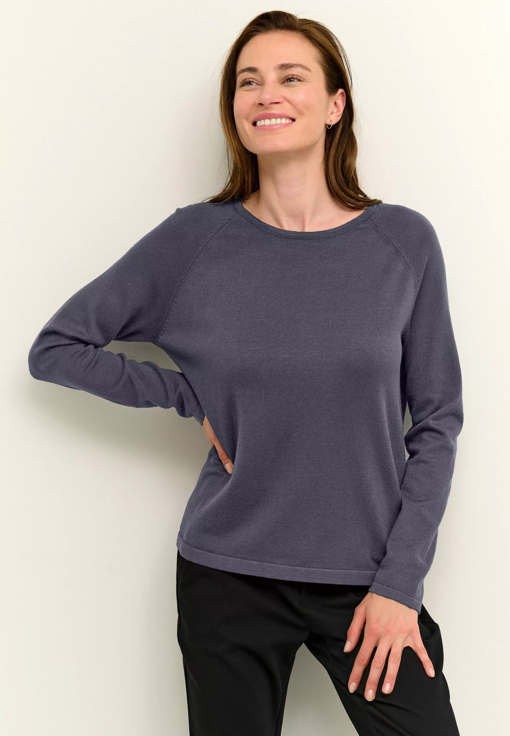 Culture Annemarie Solid- Trui - Graystone Melange