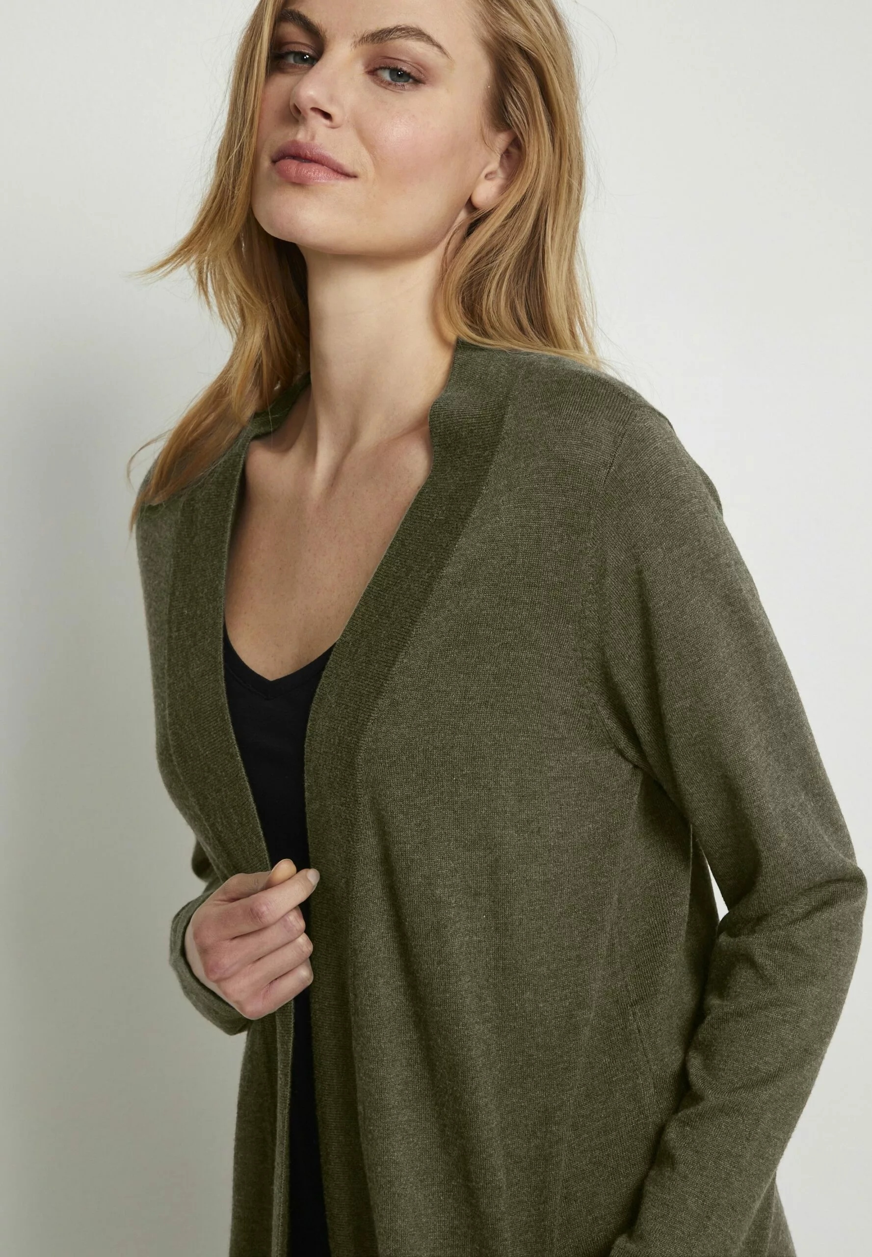 Culture Cuannemarie Long - Vest - Olive Night Melange - Afbeelding 4