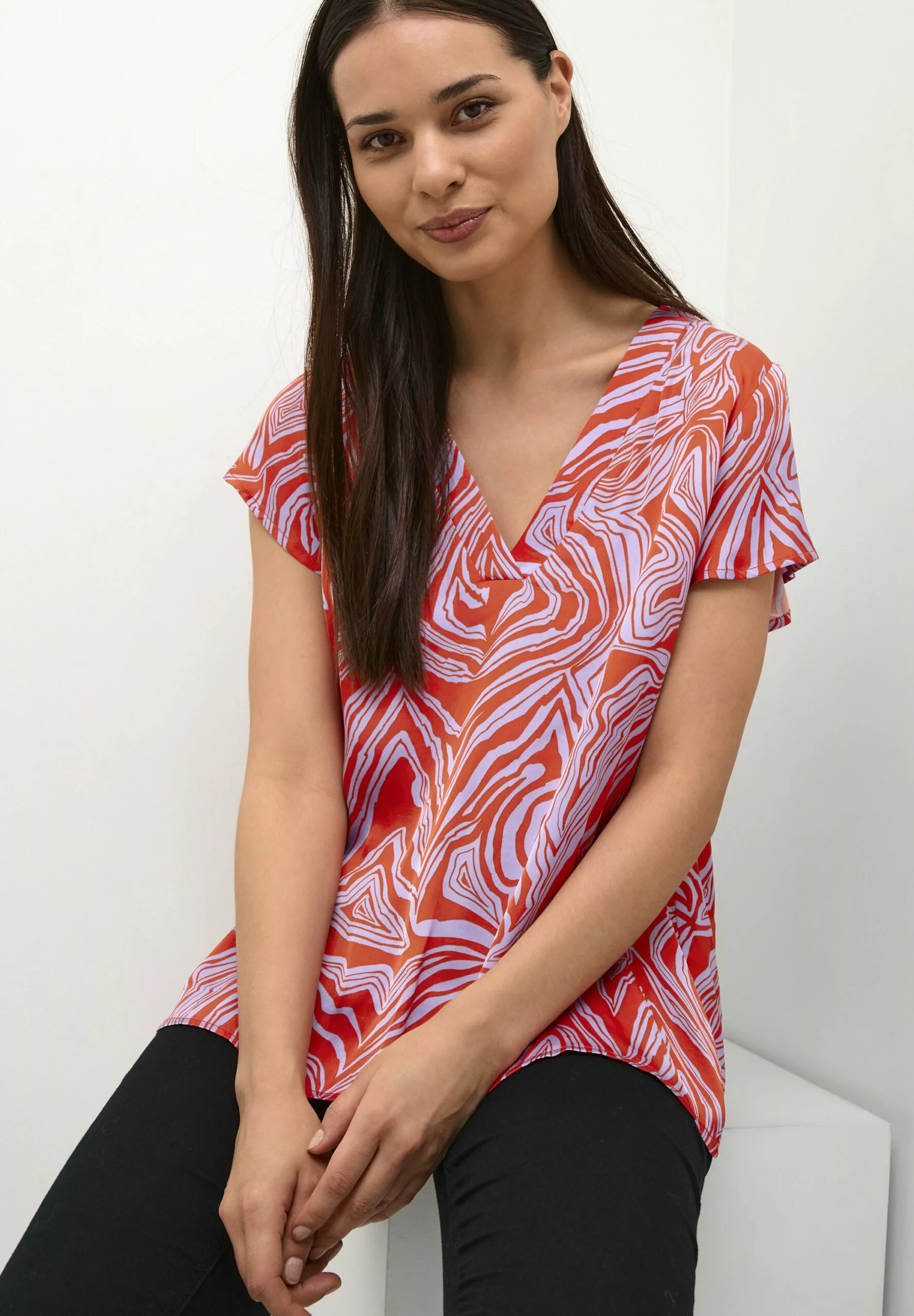 Culture Vilma Ss- Blouse - Orange - Afbeelding 4