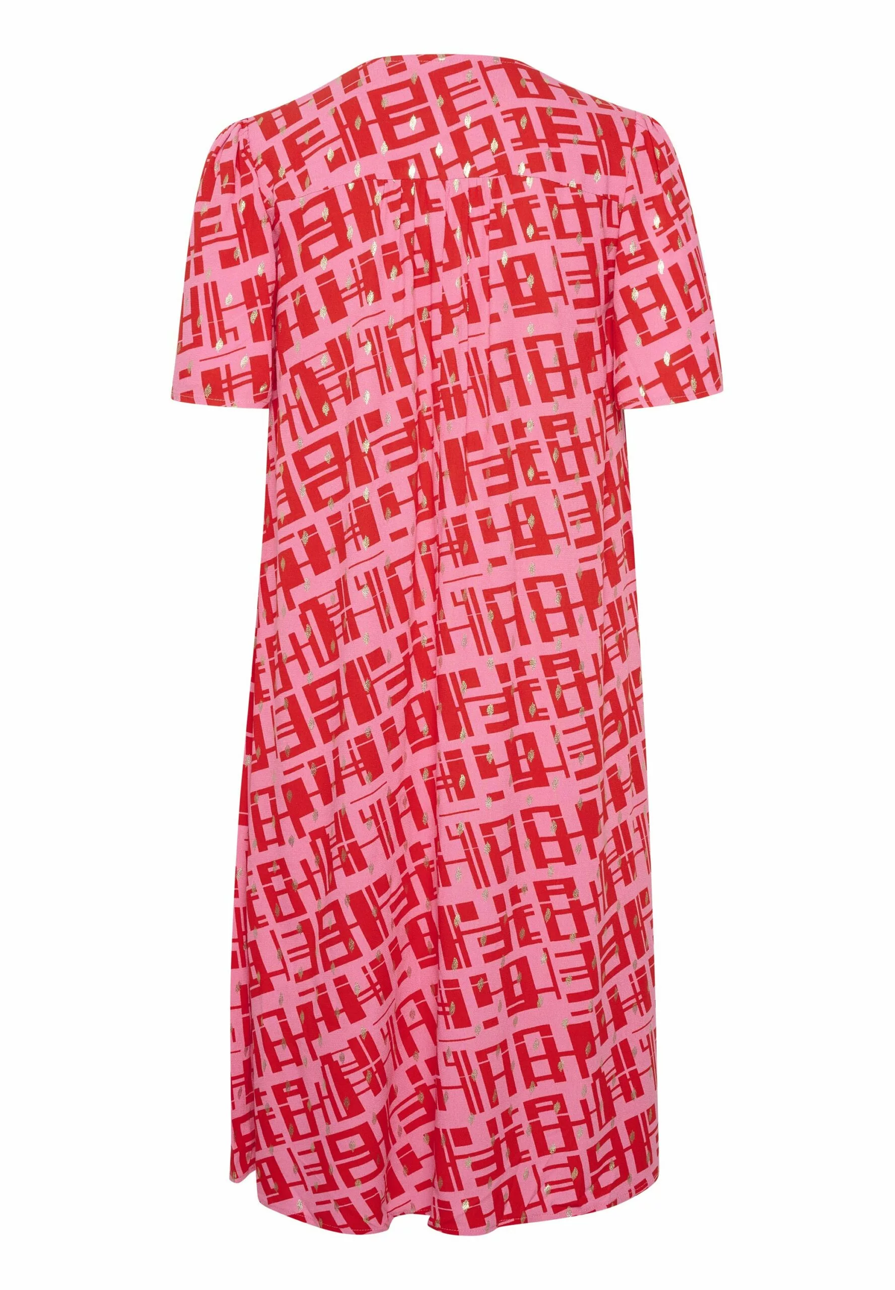 Culture Cuteresa- Jurk - Fuchsia Pink W Foil - Afbeelding 6