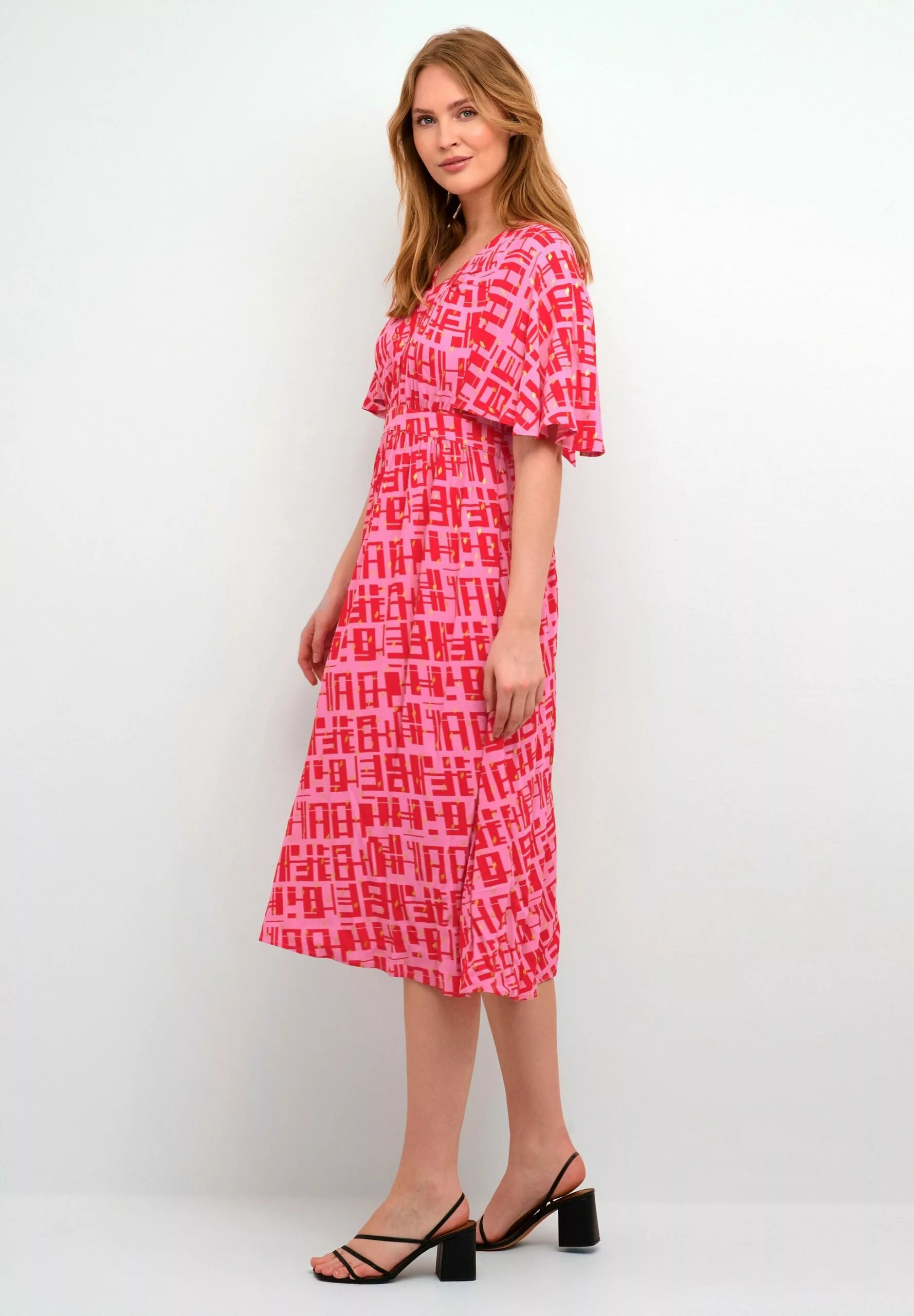 Culture Cuteresa - Jurk - Fuchsia Pink W Foil - Afbeelding 2