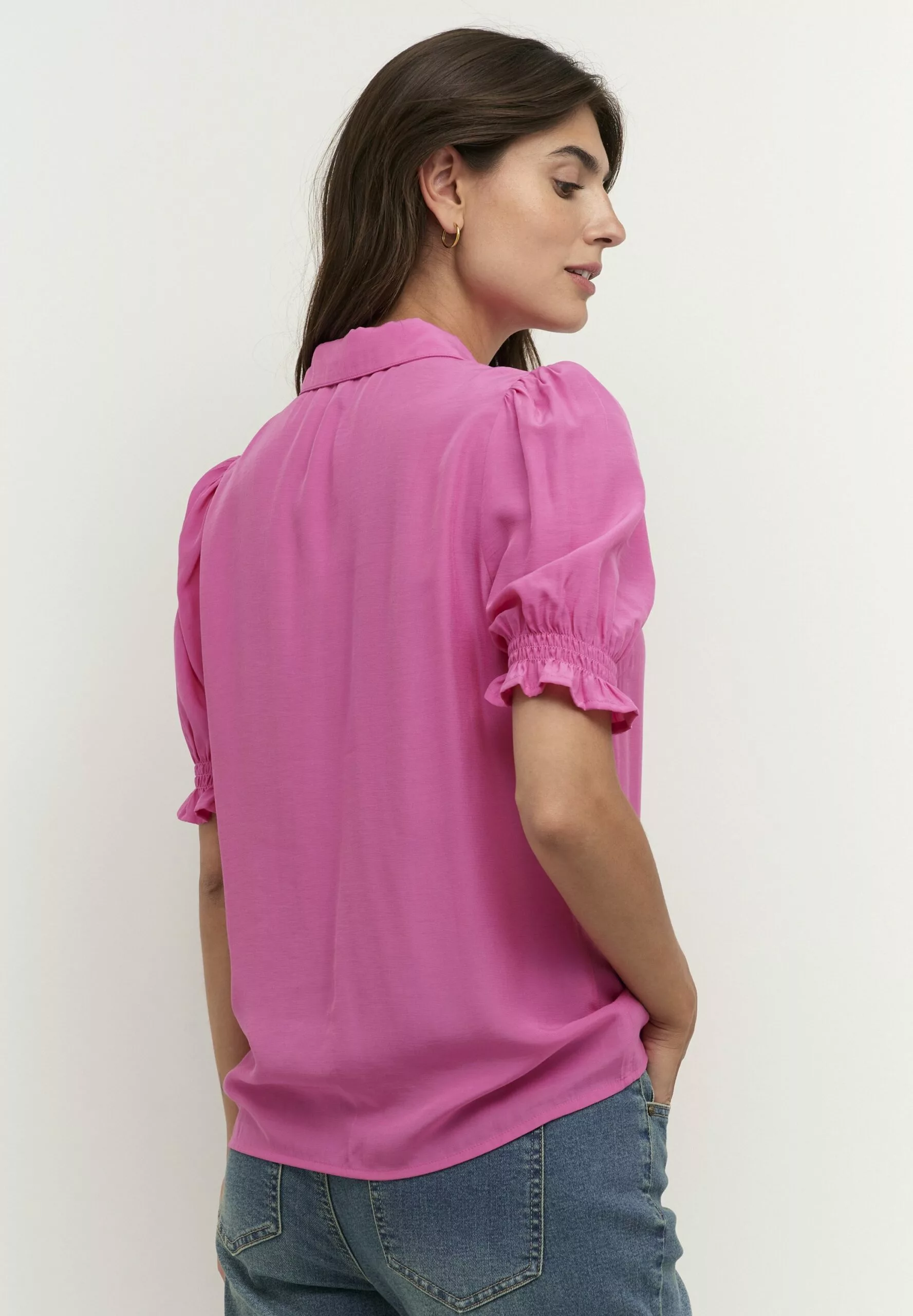Culture Cuasmine Ss- Overhemdblouse - Fuchsia Pink - Afbeelding 3