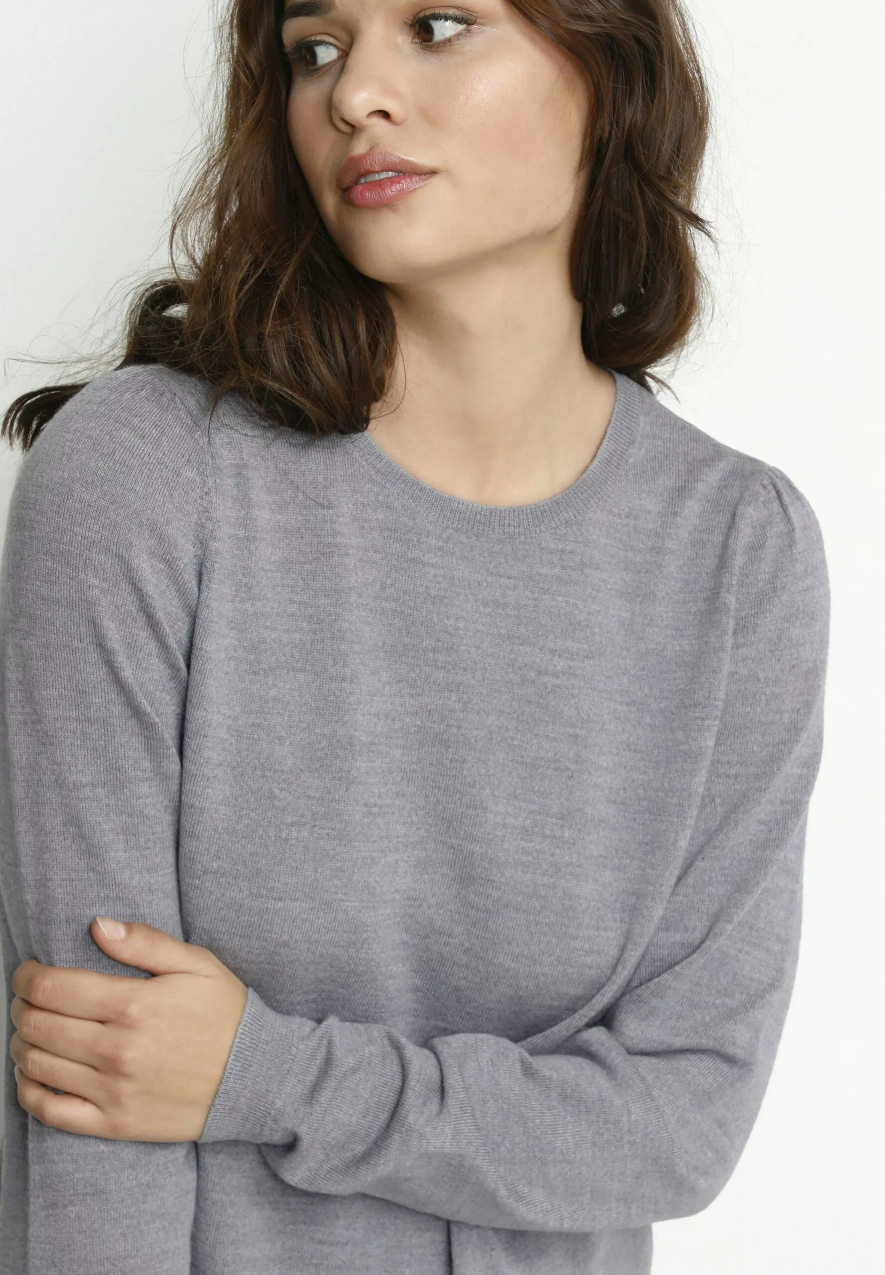 Culture Trui - Mid Grey Melange - Afbeelding 4